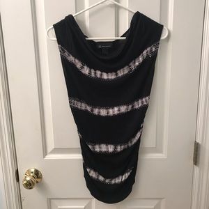 INC Black Striped Top